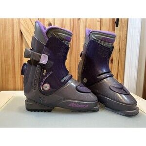 Nordica Bioflex Ski Boots Mondo Point Size 22.5 (Youth Size US 4.5) Purple Gray